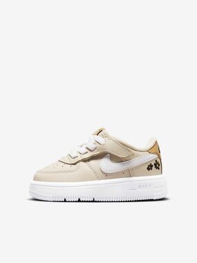 Nike Kids Beige & White Floral Accent Sneaker